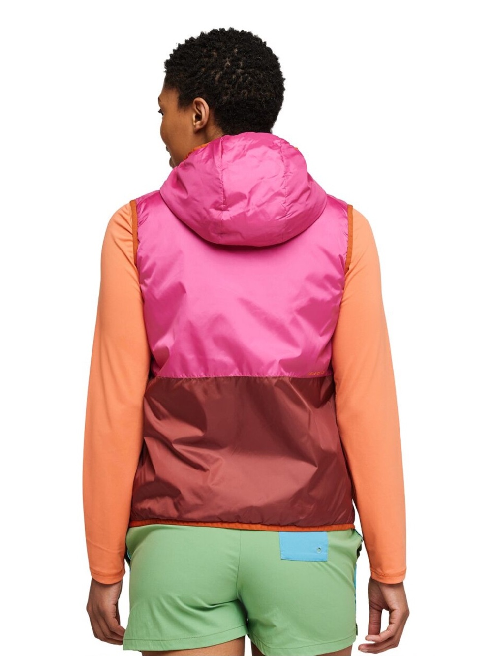 Like New Cotopaxi Teca Calido Hooded Vest Reversible Insulated Pink Brown Large